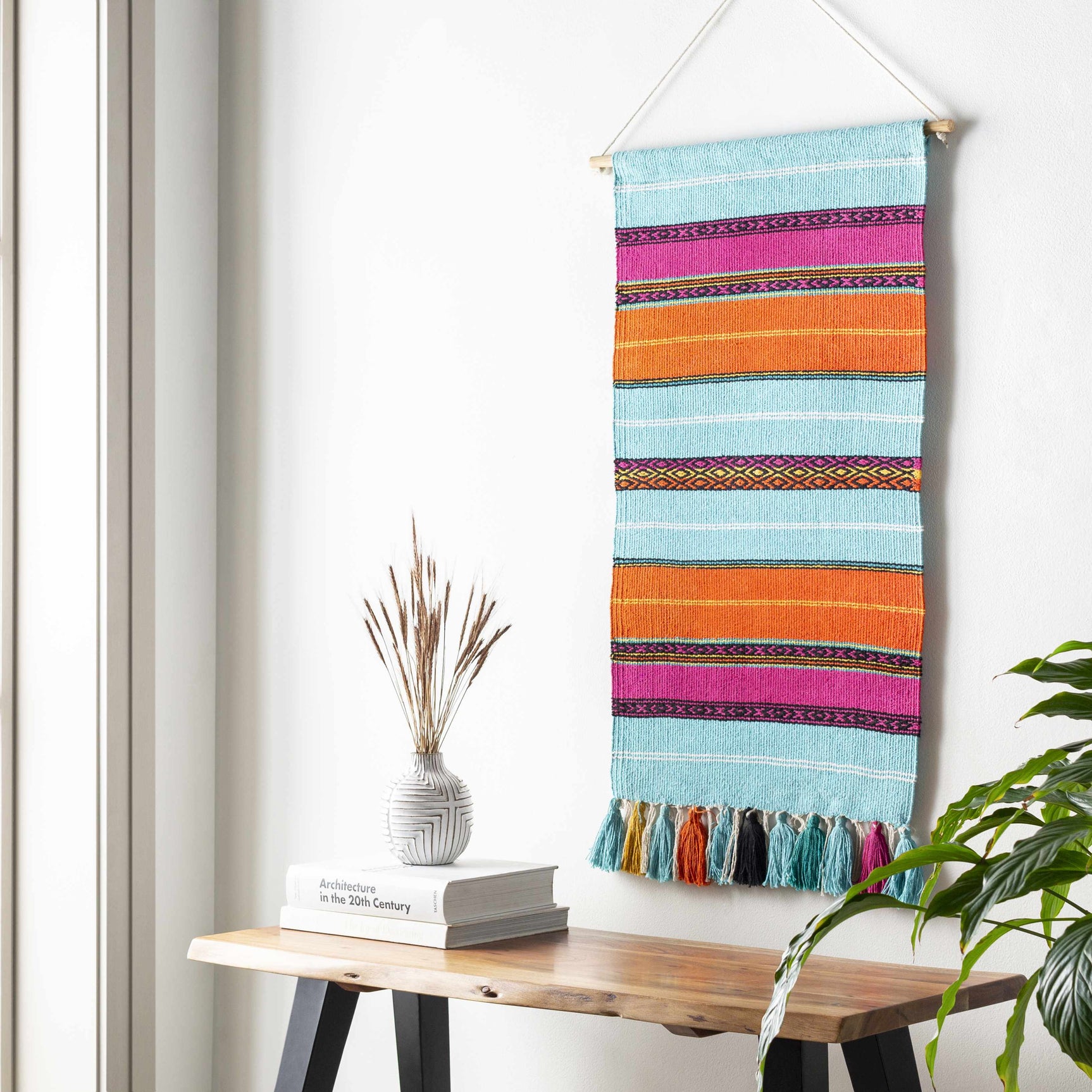 Wiri Multicolor Striped Tassel Wall Hanging - Clearance - Ornate Home