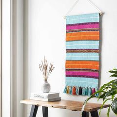 Wiri Multicolor Striped Tassel Wall Hanging - Clearance - Ornate Home