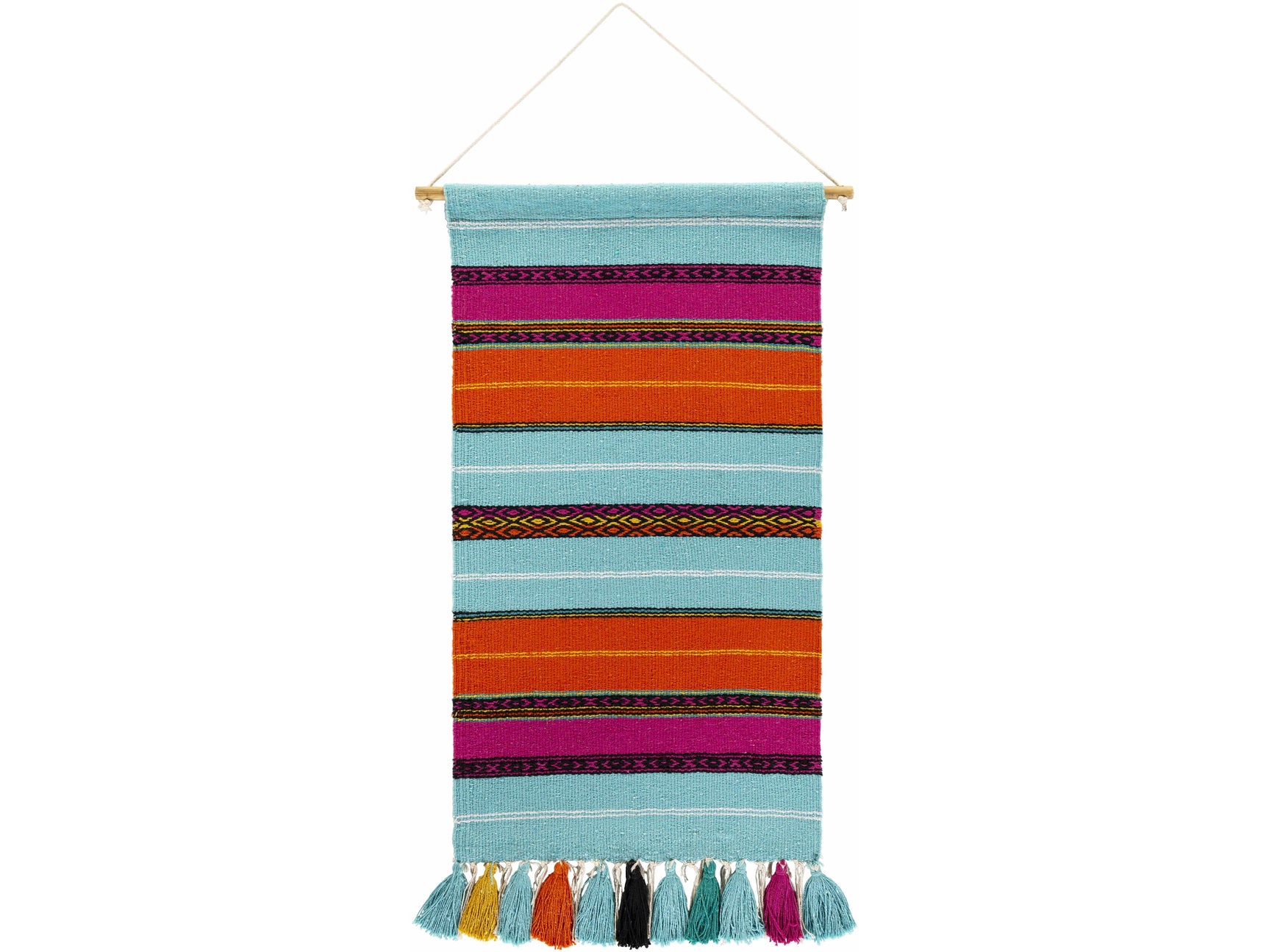 Wiri Multicolor Striped Tassel Wall Hanging - Ornate Home