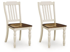 Wirloni Antique White/Brown Dining Chair ( Set of 2) - Ornate Home