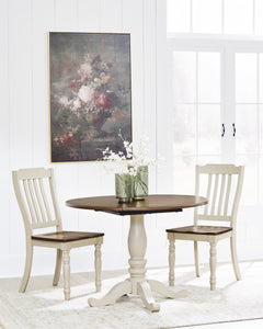 Wirloni Antique White/Brown Dining Chair ( Set of 2) - Ornate Home