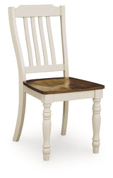 Wirloni Antique White/Brown Dining Chair ( Set of 2) - Ornate Home