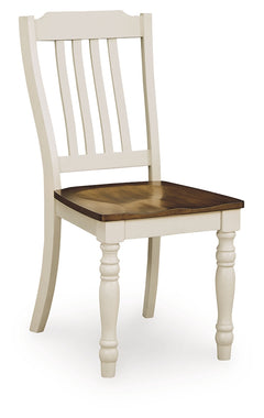 Wirloni Antique White/Brown Dining Chair ( Set of 2) - Ornate Home