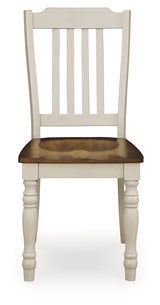 Wirloni Antique White/Brown Dining Chair ( Set of 2) - Ornate Home