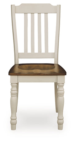 Wirloni Antique White/Brown Dining Chair ( Set of 2) - Ornate Home
