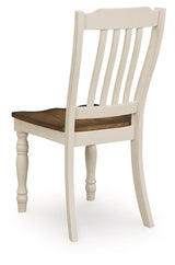 Wirloni Antique White/Brown Dining Chair ( Set of 2) - Ornate Home