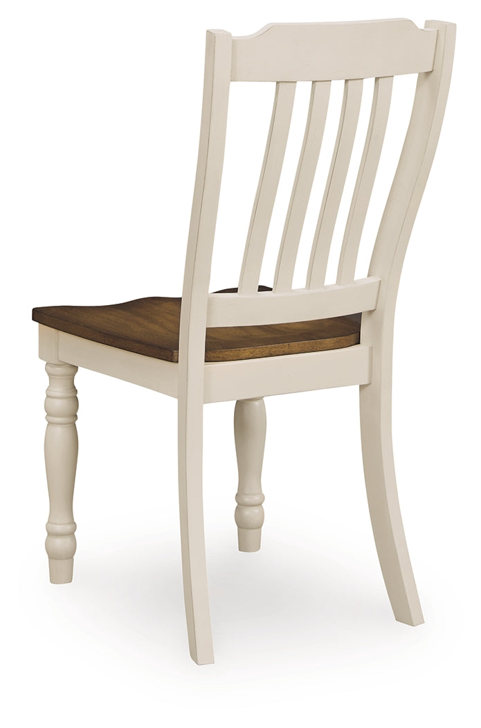 Wirloni Antique White/Brown Dining Chair ( Set of 2) - Ornate Home