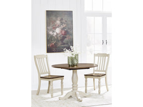 Wirloni Antique White/Brown Dining Table and 2 Chairs (Online Special Price) - Ornate Home
