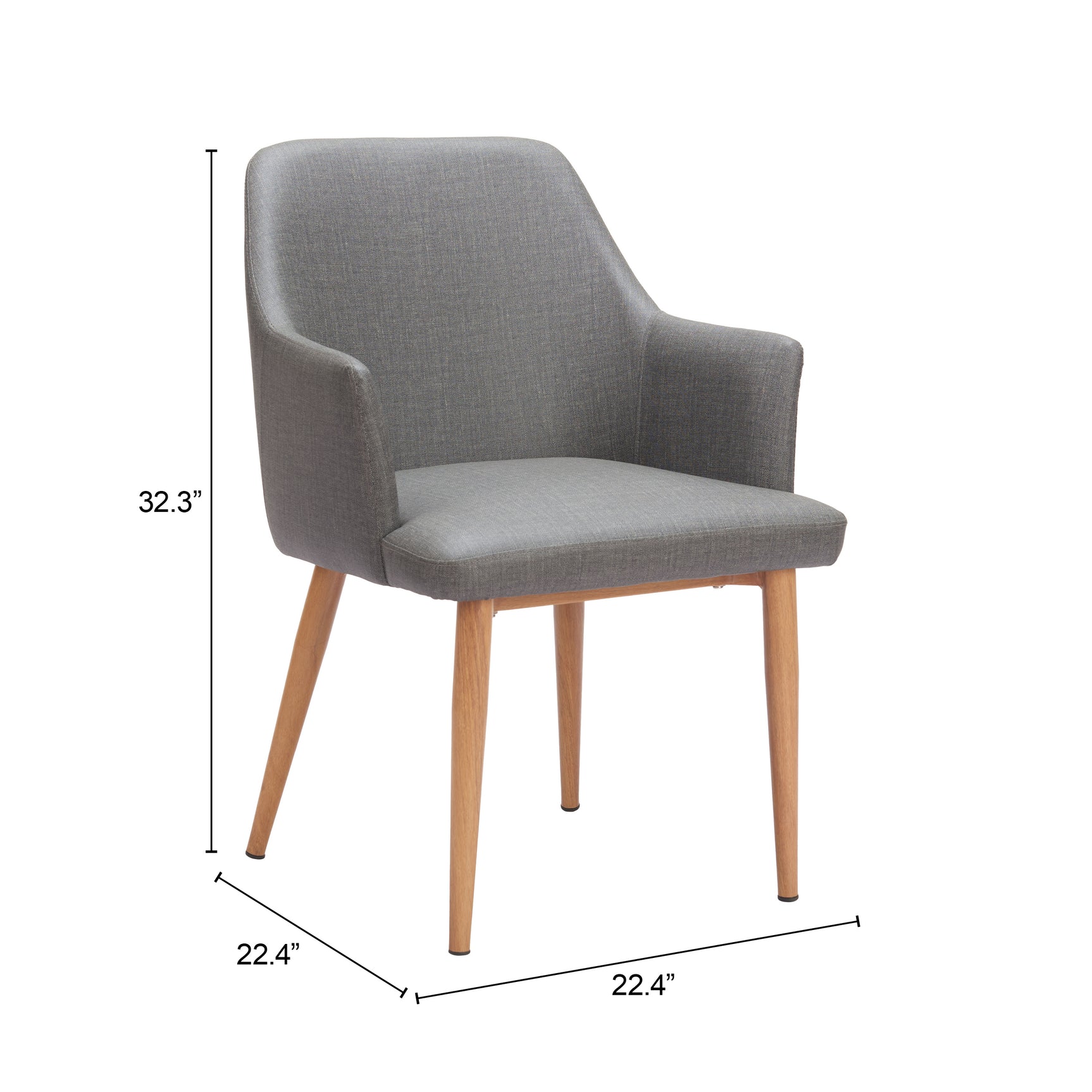 Wisom Gray Dining Chair (Set of 2) - Ornate Home