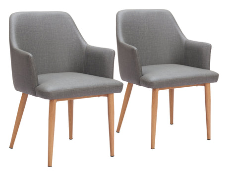 Wisom Gray Dining Chair (Set of 2) - Ornate Home