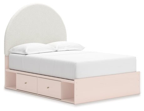 Wistenpine Blush Full Upholstered Panel Youth Bed with Storage (4 drawers) - Ornate Home