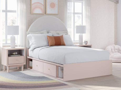Wistenpine Blush Full Upholstered Panel Youth Bed with Storage (4 drawers) - Ornate Home