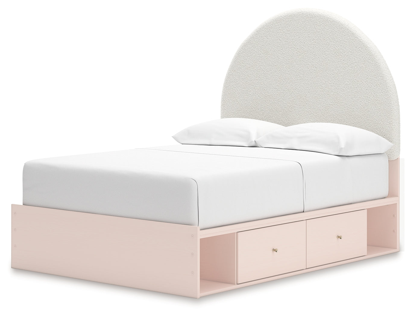 Wistenpine Blush Full Upholstered Panel Youth Bed with Storage (4 drawers) - Ornate Home