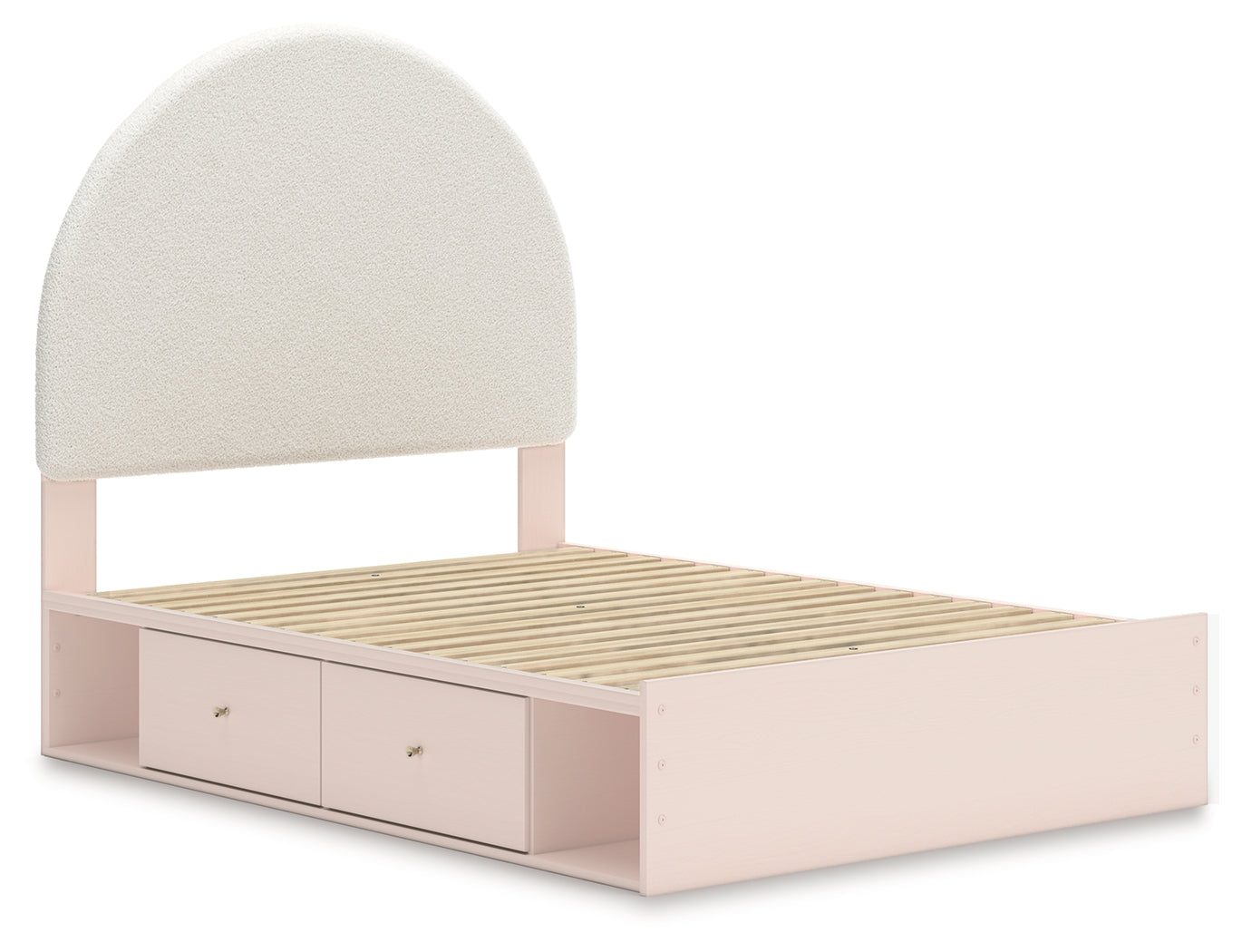 Wistenpine Blush Full Upholstered Panel Youth Bed with Storage (4 drawers) - Ornate Home