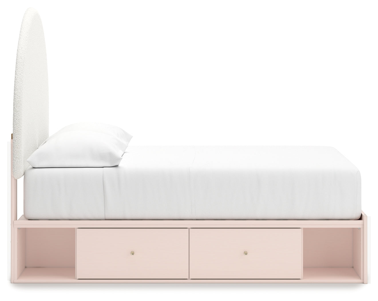 Wistenpine Blush Full Upholstered Panel Youth Bed with Storage (4 drawers) - Ornate Home