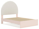 Wistenpine Blush Full Upholstered Panel Youth Bed with Storage - Ornate Home