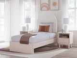 Wistenpine Blush Twin Upholstered Panel Youth Bed - Ornate Home
