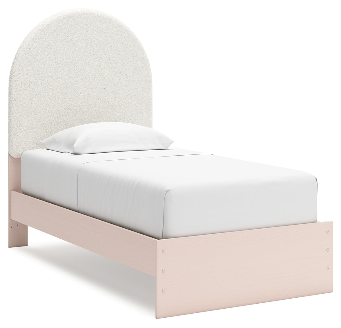 Wistenpine Blush Twin Upholstered Panel Youth Bed - Ornate Home