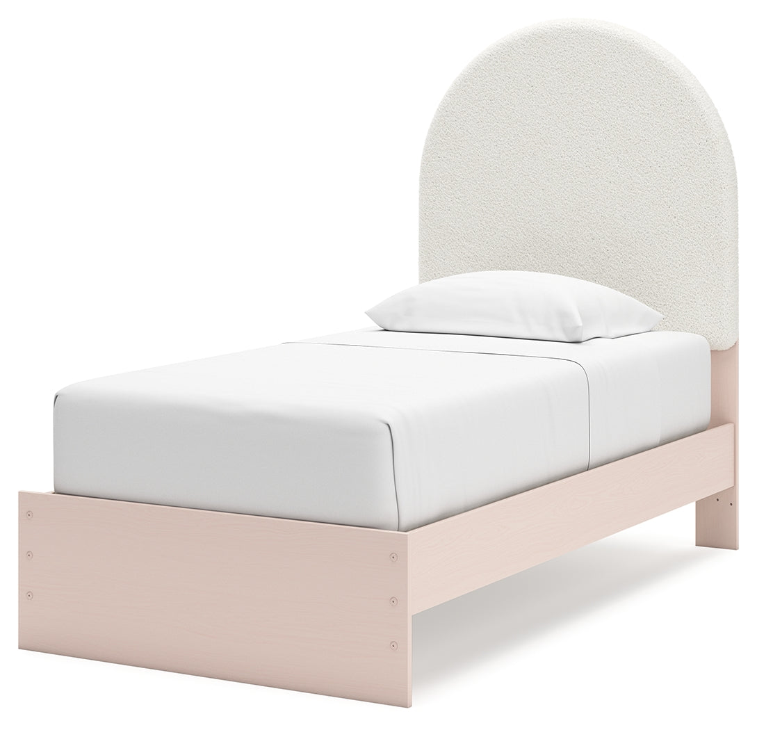 Wistenpine Blush Twin Upholstered Panel Youth Bed - Ornate Home