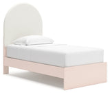Wistenpine Blush Twin Upholstered Panel Youth Bed with Storage (2 drawers) - Ornate Home