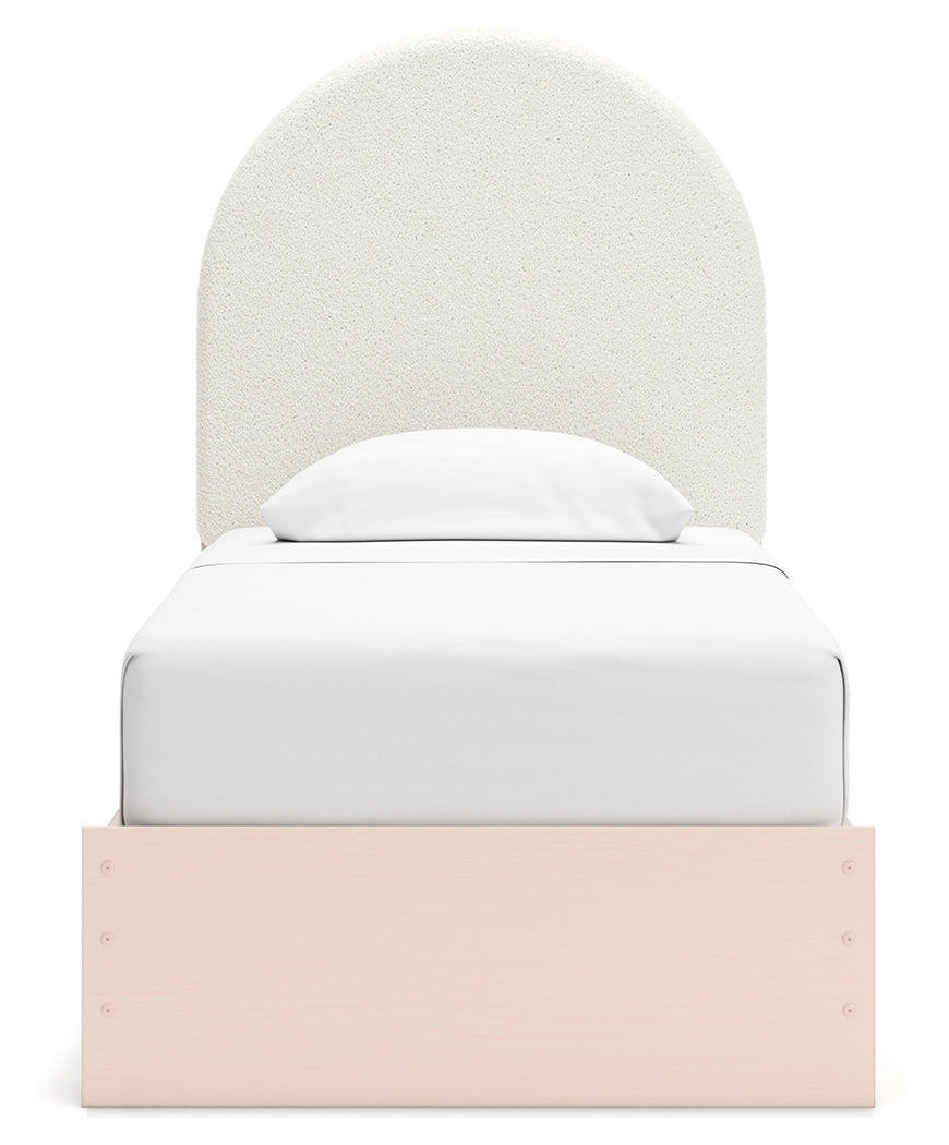 Wistenpine Blush Twin Upholstered Panel Youth Bed with Storage (2 drawers) - Ornate Home