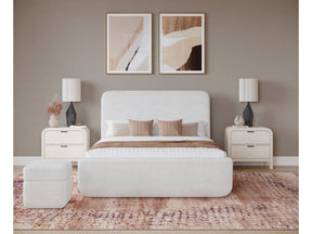 Wisteria Eastern King Upholstered Platform Bed in Frosty Corduroy - Ornate Home