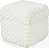 Wisteria Frosty Corduroy Upholstered Storage Ottoman - Ornate Home