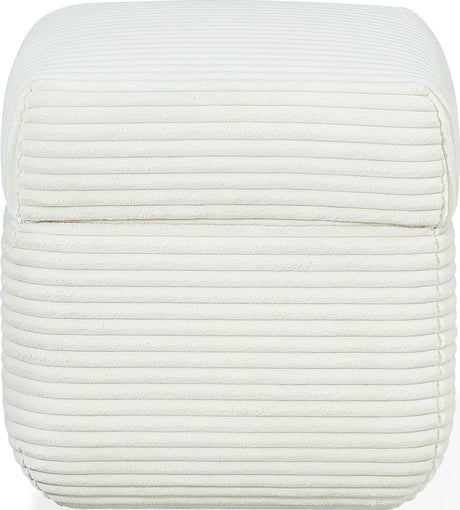 Wisteria Frosty Corduroy Upholstered Storage Ottoman - Ornate Home