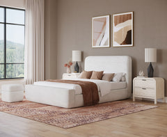 Wisteria Frosty Corduroy Upholstered Storage Ottoman - Ornate Home