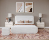 Wisteria Frosty Corduroy Upholstered Storage Ottoman - Ornate Home