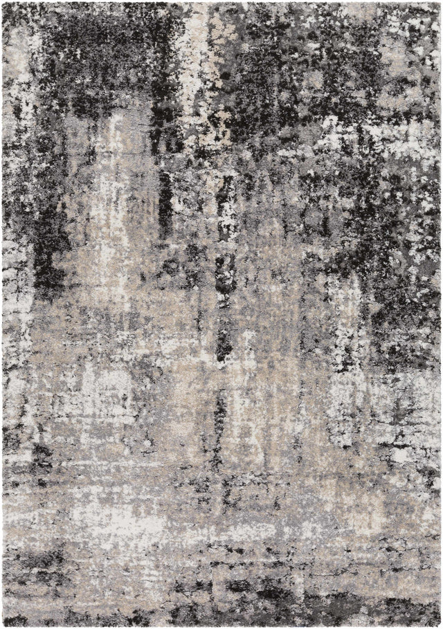Witchford Abstract Charcoal Thick Rug - Ornate Home