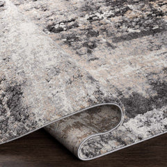 Witchford Abstract Charcoal Thick Rug - Ornate Home