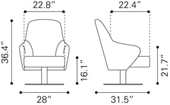 Withby Gray Accent Chair - Ornate Home