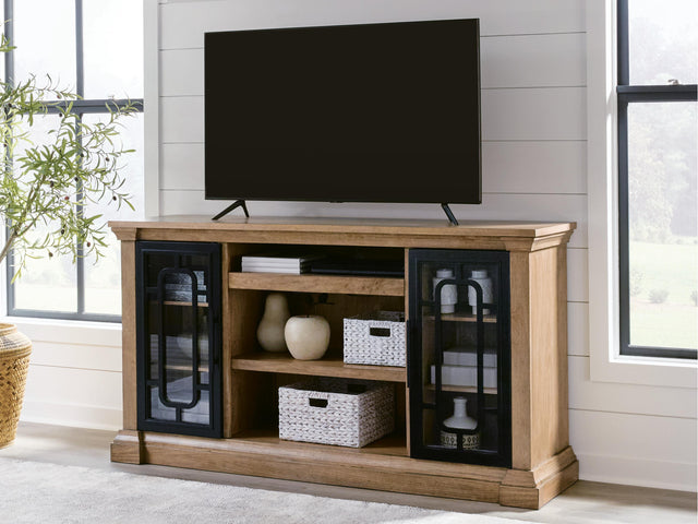 Wittenmyer Natural/Black 72" TV Stand - Ornate Home