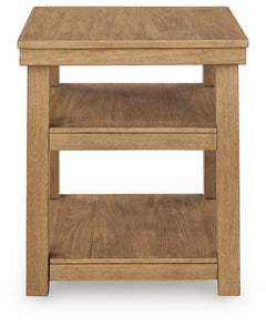 Wittenmyer Natural/Black Rectangular End Table - Ornate Home