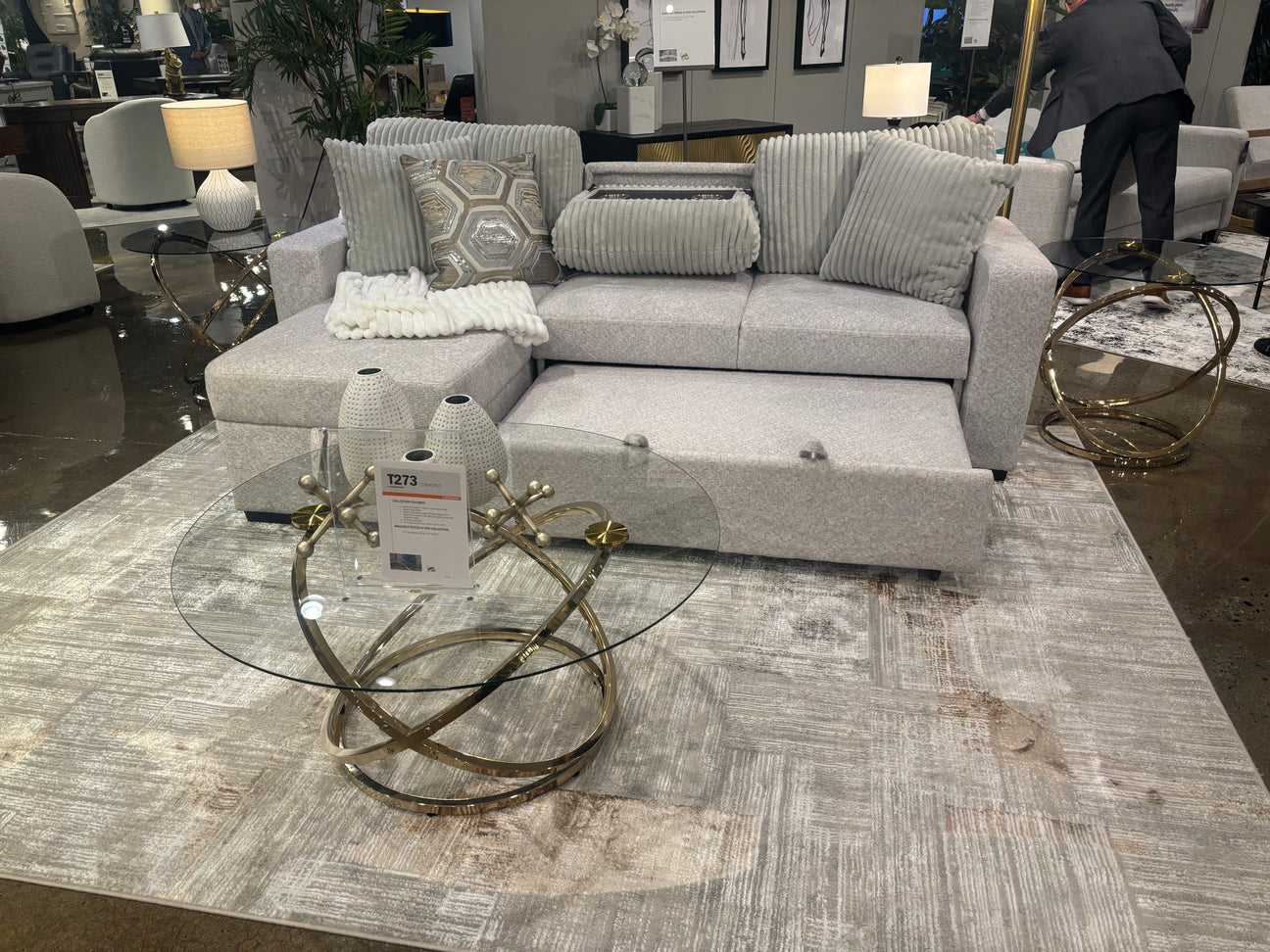 Wohlen Alloy Sleeper Sofa - Ornate Home