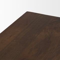 Wolcott Dark Brown Rectangular Solid Wood Bench - Ornate Home