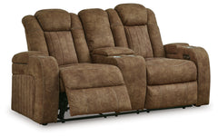 Wolfridge Brindle Power Reclining Loveseat - Ornate Home