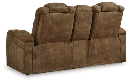 Wolfridge Brindle Power Reclining Loveseat - Ornate Home