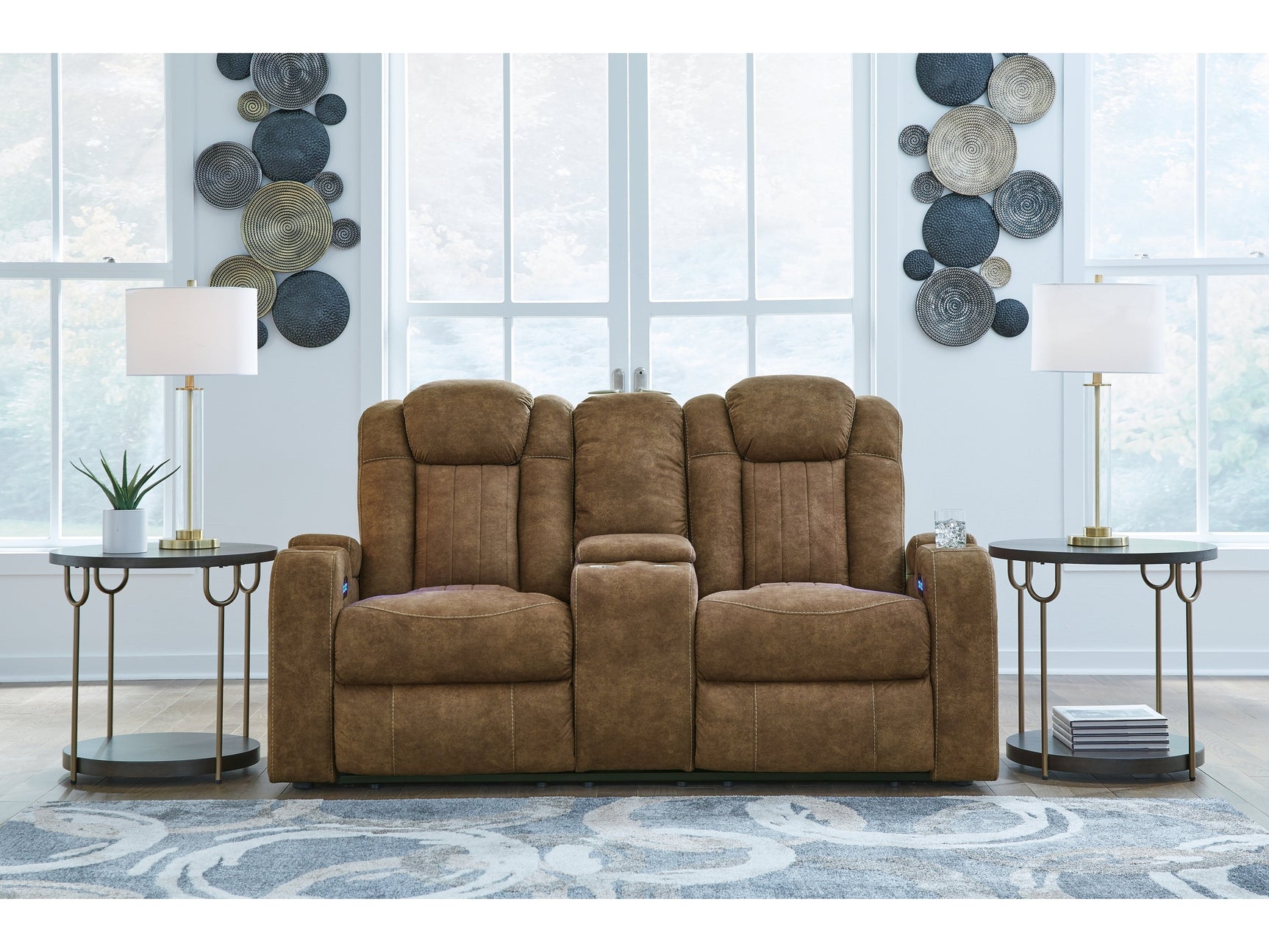 Wolfridge Brindle Power Reclining Loveseat - Ornate Home