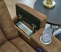 Wolfridge Brindle Power Reclining Loveseat - Ornate Home
