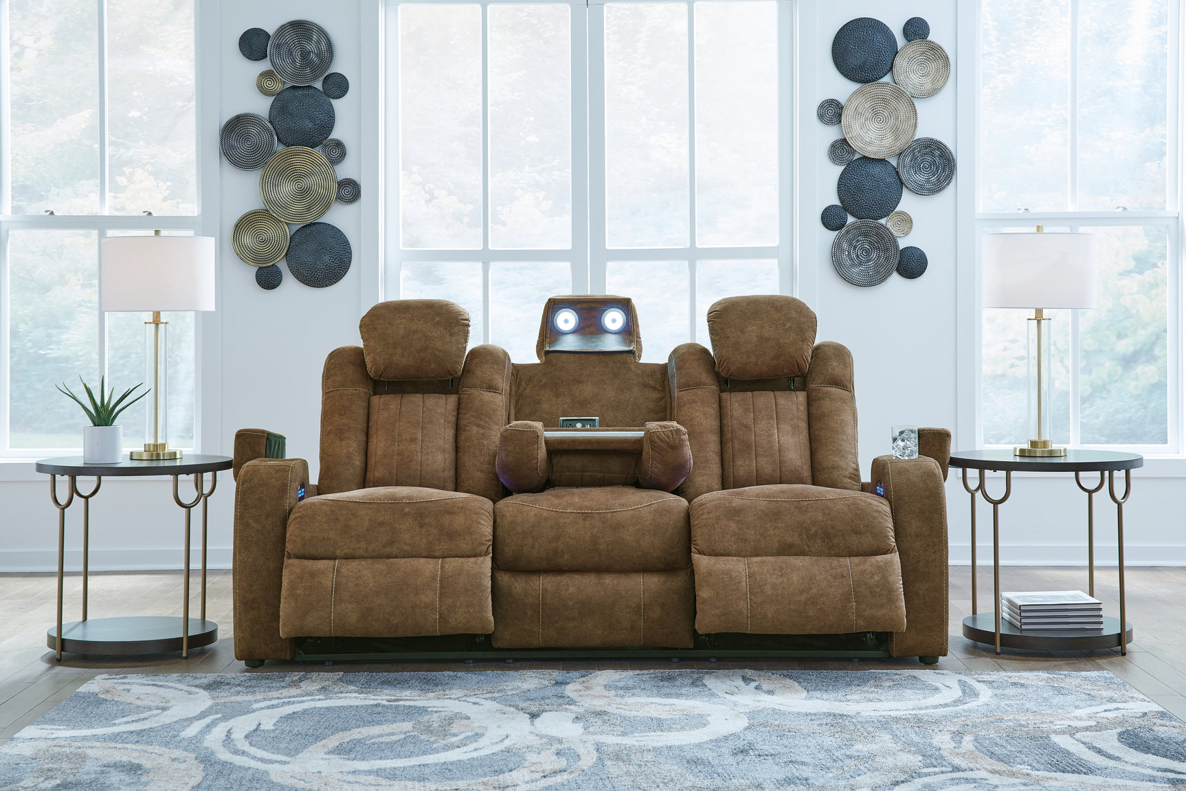Wolfridge Brindle Power Reclining Sofa and Power Recliner (Online Special Price) - Ornate Home