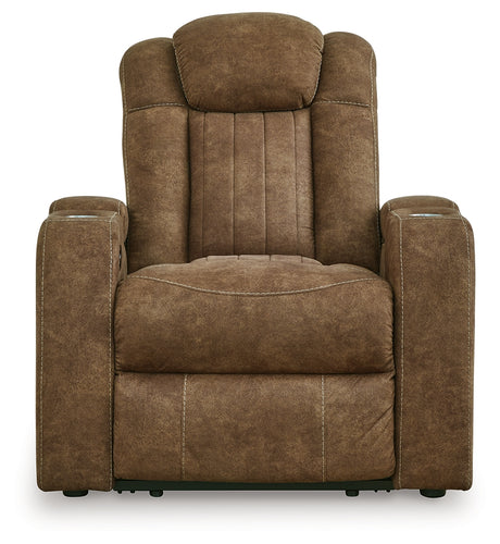 Wolfridge Brindle Power Reclining Sofa and Power Recliner - Ornate Home
