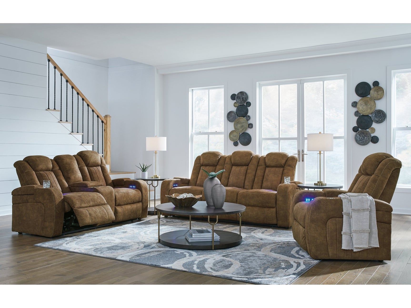 Wolfridge Brown Power Reclining Sofa, Loveseat and Recliner (Online Special Price) - Ornate Home
