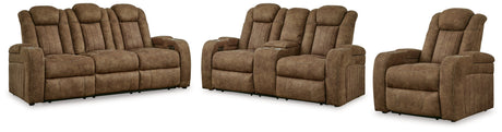 Wolfridge Brown Power Reclining Sofa, Loveseat and Recliner - Ornate Home