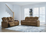 Wolfridge Brown Power Reclining Sofa and Loveseat - Ornate Home