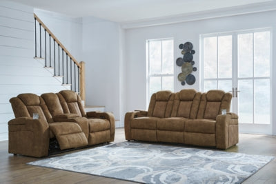 Wolfridge Brown Power Reclining Sofa and Loveseat - Ornate Home