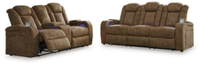 Wolfridge Brown Power Reclining Sofa and Loveseat - Ornate Home