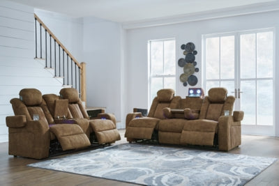 Wolfridge Brown Power Reclining Sofa and Loveseat - Ornate Home