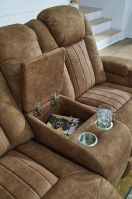 Wolfridge Brown Power Reclining Sofa and Loveseat - Ornate Home